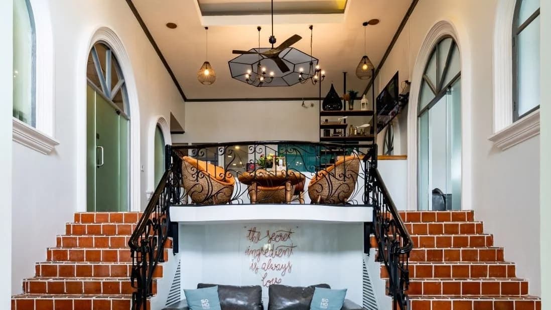 The upstairs Clubhouse lounge at SOHO Pool Club Phuket