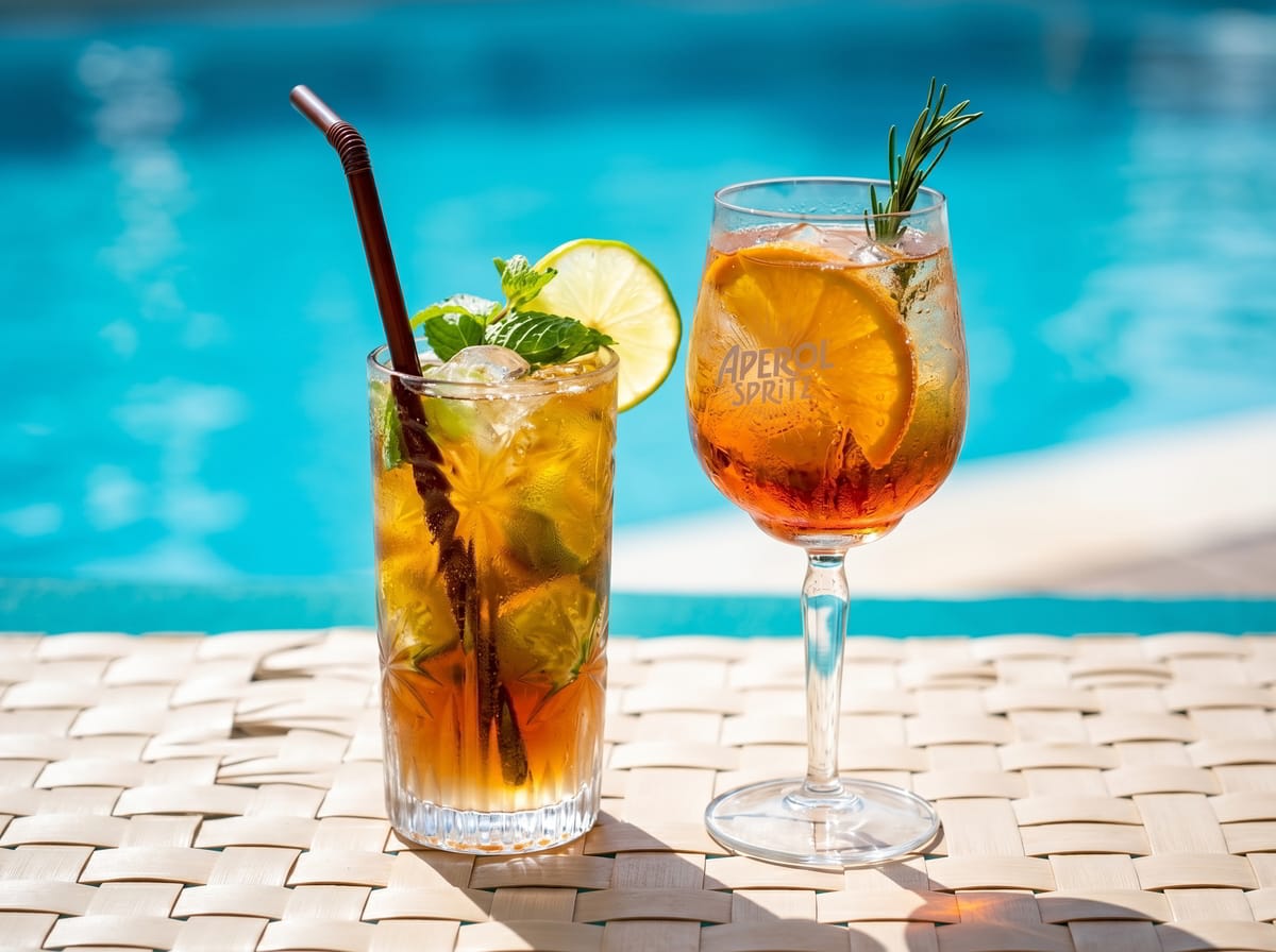 Happy Hour drinks of Soho at the pool side
