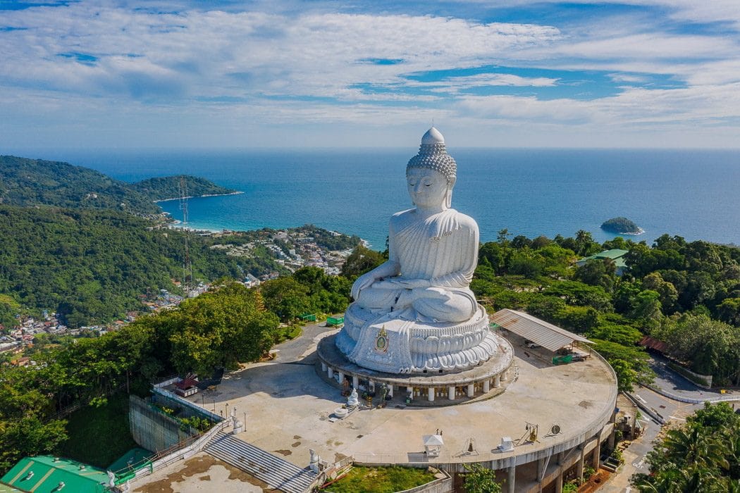 Phuket big buddha and the view of Phuket